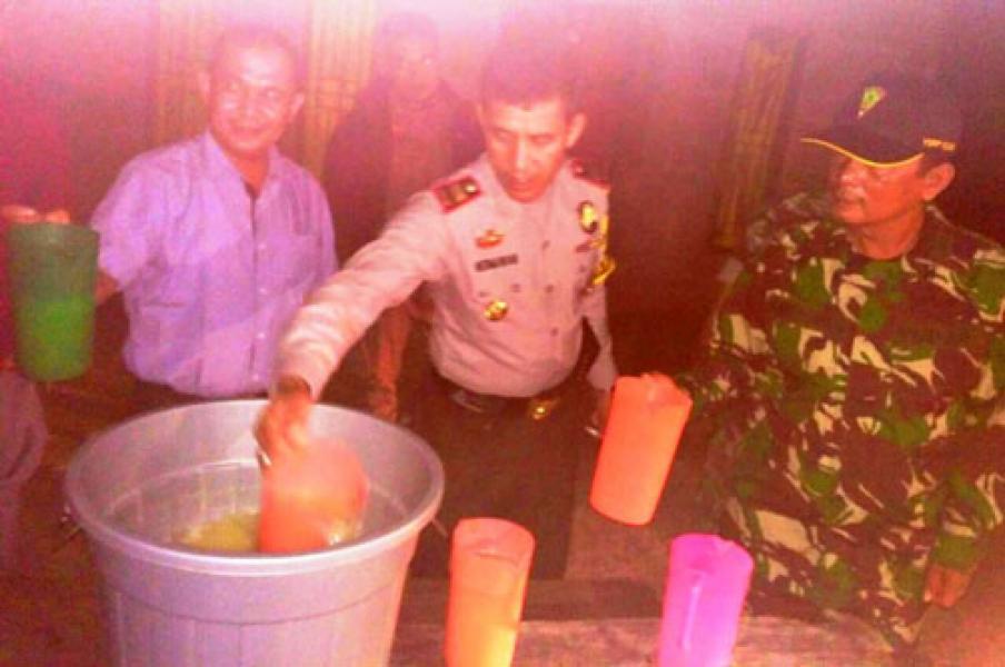Danramil 02 Rambah Ikut Sisir Tempat Hiburan Malam di Kecamatan Bangun Purba