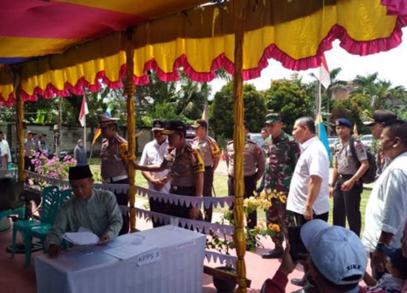 Danrem 031/Wira Bima Tinjau Pelaksanaan Pilkada Serentak 2018 Di Beberapa Daerah