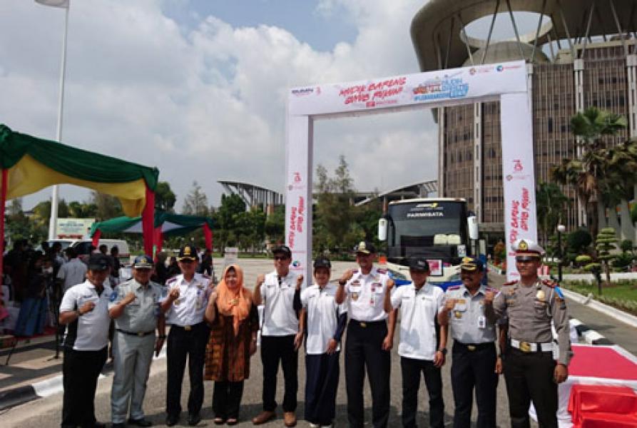 Kadishub Riau Lepas Keberangkatan Peserta Mudik Gratis Bareng Pelindo I