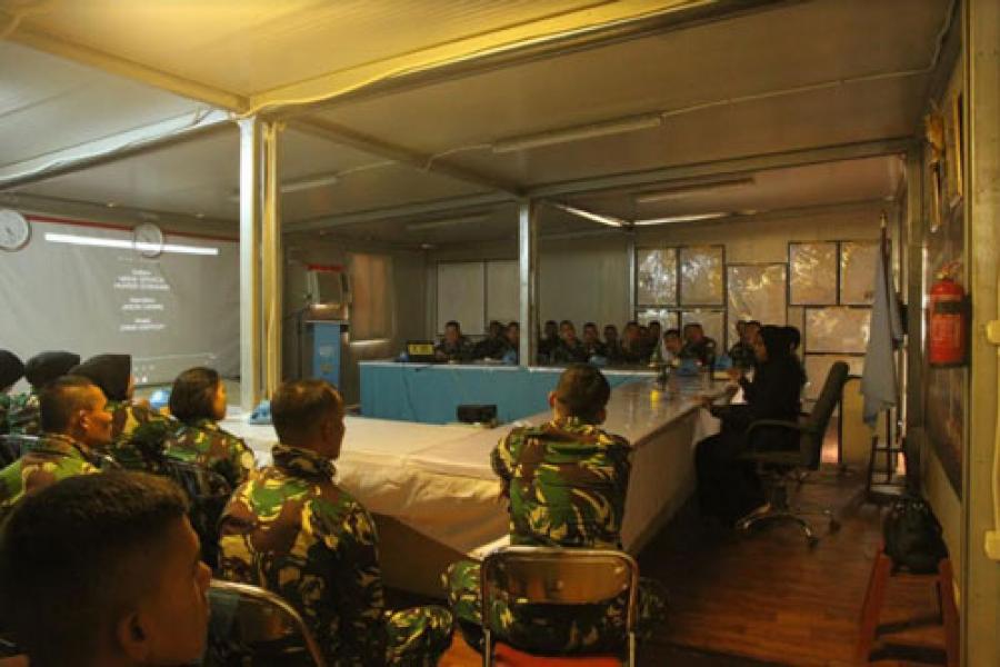 Satgas Yon Komposit TNI Konga XXXV-D/UNAMID Terima Penyuluhan Child Right & Right Protection