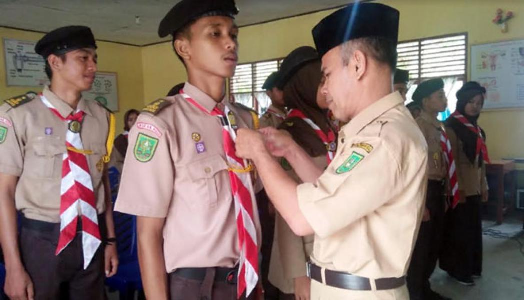 Pelantikan Pengurus Gugus Depan SMAN 1 Kepenuhan periode 2019-2020