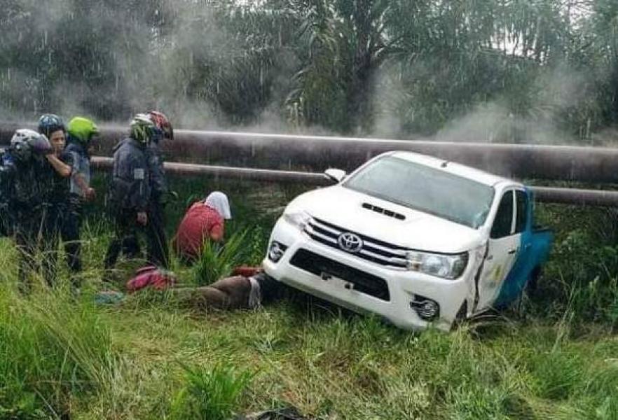 Diseruduk Mobil PLN  Di Km 36 Minas, Satu Keluarga Meninggal Dunia 