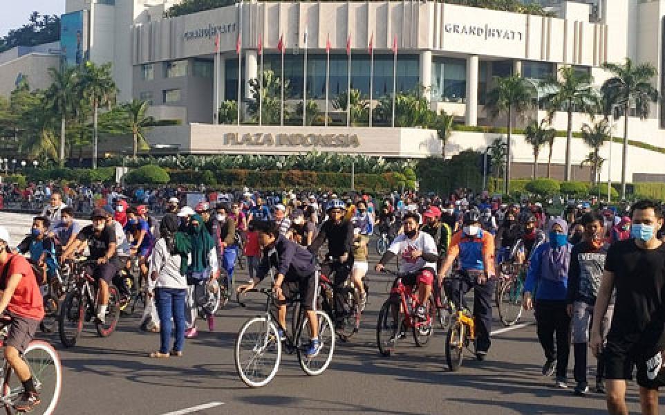 Banyak Kerumunan Warga saat CFD, Polisi: Masyarakat Terlalu Cuek