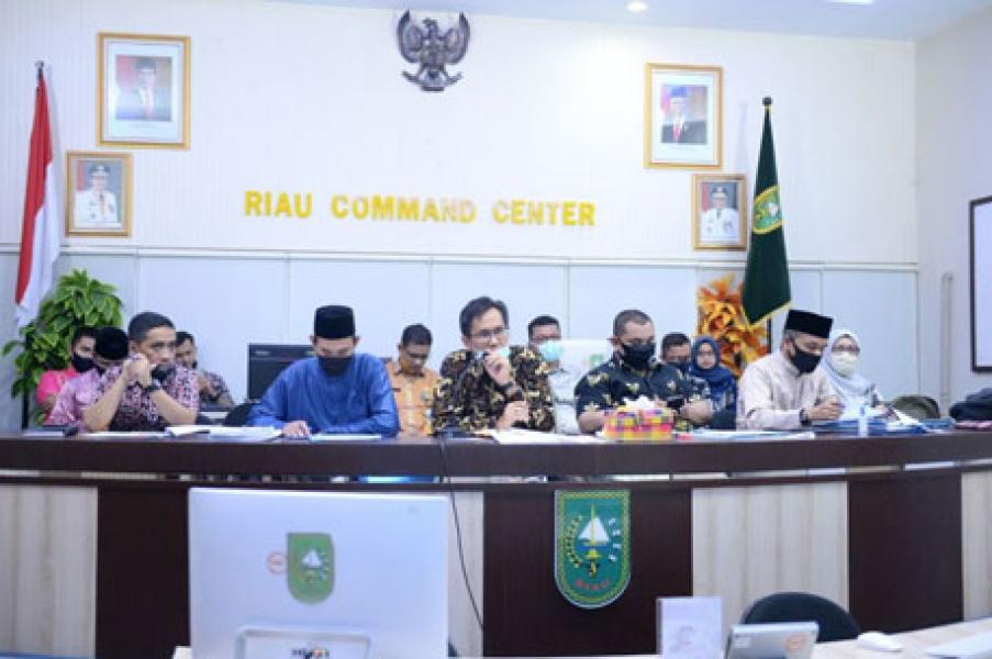 Biro Perekonomian Riau Gelar Vidcon Bahas Expose Kajian
