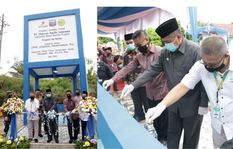 Bupati Siak Alfedri Resmikan Sumur Air Bersih Kampung Minas Timur