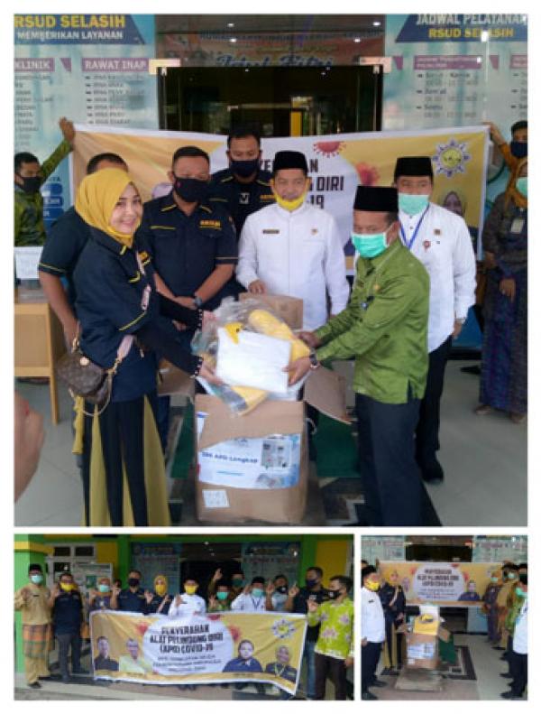 DPD AMPI Riau Serahkan Bantuan APD Lengkap ke RSUD Selasih Pangkalan Kerinci 