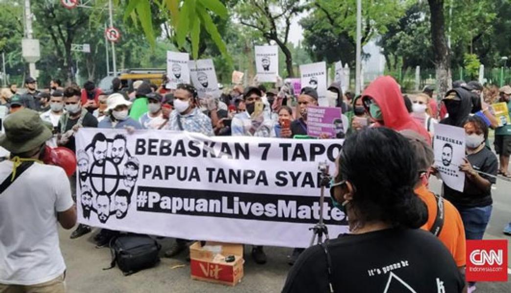 Demo Bebaskan 7 Tapol Papua, Serentak di Berbagai Daerah