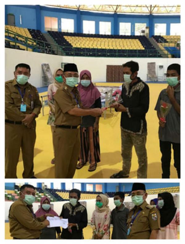 Hasil Swab Negatif, 5 Warga Bunut Hasil Tracing Kontak dengan Ny. A Dilepas Bupati
