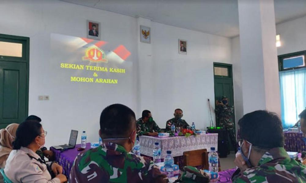Korem 174 Merauke Gelar Rakor Pergantian Satgas Pamtas RI-PNG Sektor Selatan