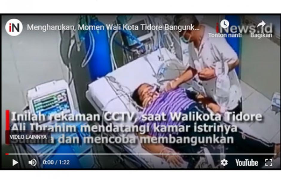 Mengharukan, Momen Wali Kota Tidore Bangunkan Istri yang Meninggal di Ruang Isolasi akibat Covid-19