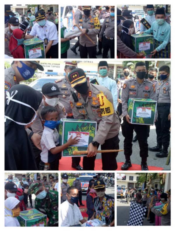 Polres Pelalawan Gelar Bakti Sosial Serentak Dalam Rangka Hari Bhayangkara Ke-74 