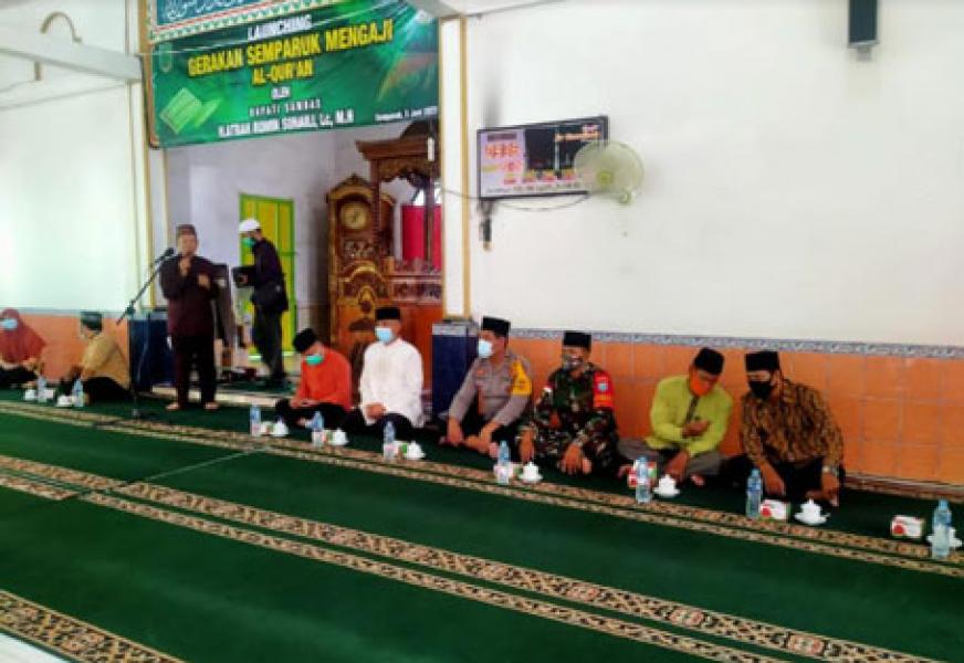 Danramil 05/Pemangkat Hadiri Launching MTQ Kecamatan