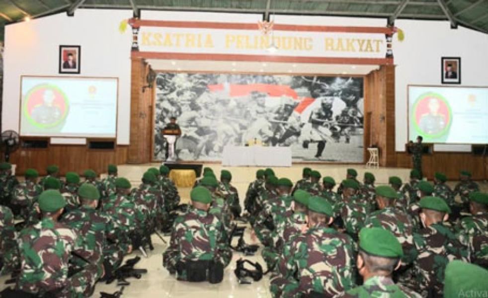 Danrem 174 Merauke Beri Pembekalan Pasukan Yonif 315/Garuda Pukul 00.00 WIT