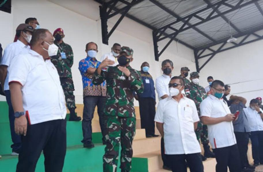 Danrem 174 Merauke Dampingi Ketua Umum KONI Pusat Tinjau Venue PON XX Di Merauke