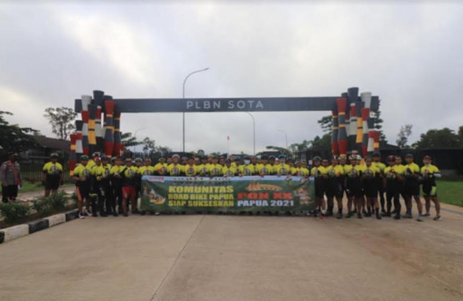 Dukung Suksesnya PON XX Papua, Pangdam XVII/Cen Bersama Danrem Merauke Gowes Bersama Sejauh 100 Km dan Laksanakan Baksos