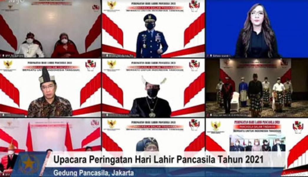 Panglima TNI Hadiri Upacara Peringatan Hari Lahir Pancasila secara Daring