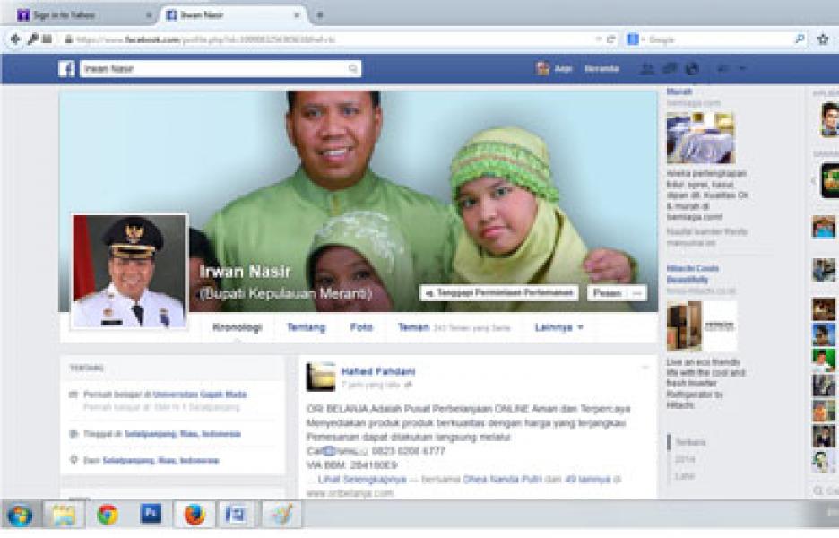 Bupati Kesal, Ada Akun FB Atas Nama Irwan Nasir