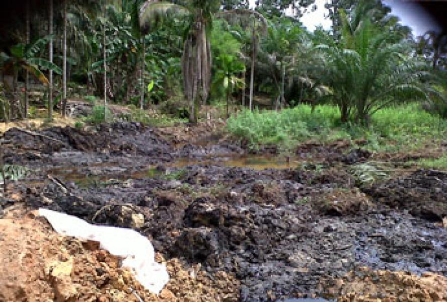 Limbah PKS PT SSR Cemari Sungai dan Lahan Warga