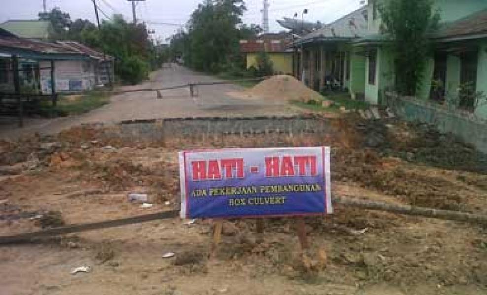 Pembangunan Box Culvert Azki Aris Terkesan Dipaksakan