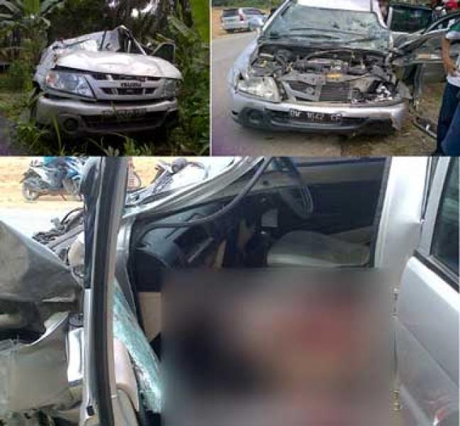 Tabrakan Maut di Pangkalan Lesung, 4 Tewas 1 Kritis
