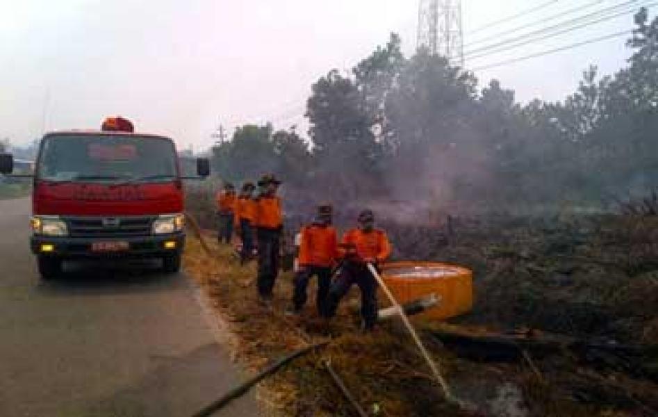 Tim Siaga Bencana Kabut Asap Patroli ke Tapung