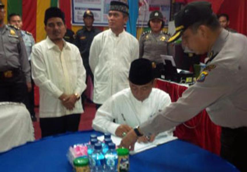 Bupati, Ketua DPRD dan Kapolres Pelalawan Pantau Pengamanan Lebaran