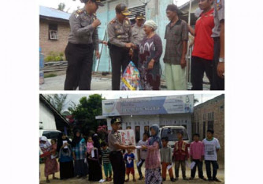 Kapolres Pelalawan Gelar Kegiatan Peduli Bersama Warga Kurang Mampu