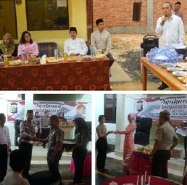 Syukuran HUT Bhayangkara Ke 69, 5 Personil Polres Pelalawan Terima Piagam Penghargaan