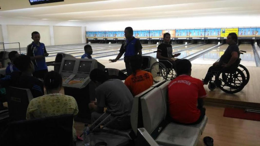 16 Atlet Boling Nasional Paralimpic Comite NPC Riau Lakukan TC di Solo