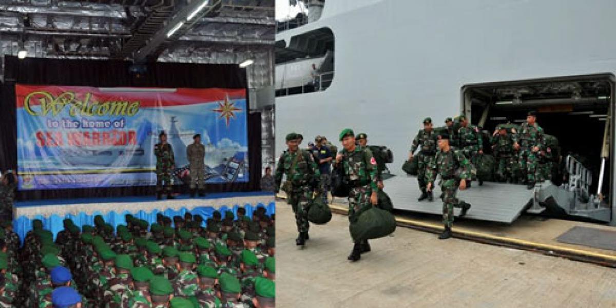 402 Prajurit TNI Latgabma Malindo tiba di Malaysia