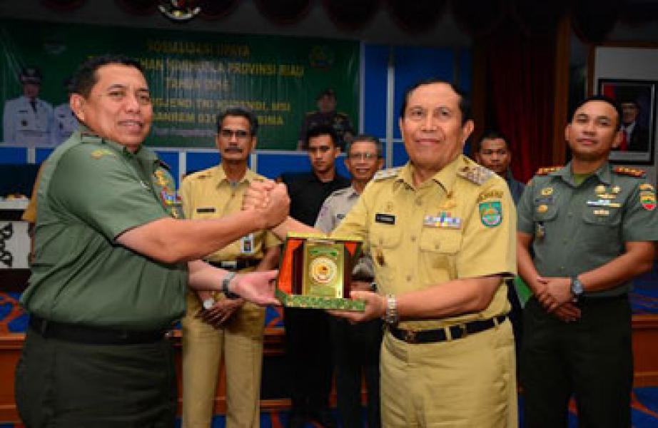 Danrem 031/Wirabima Laksanakan Sosialisasi Pencegahan Karlahut di Rohul