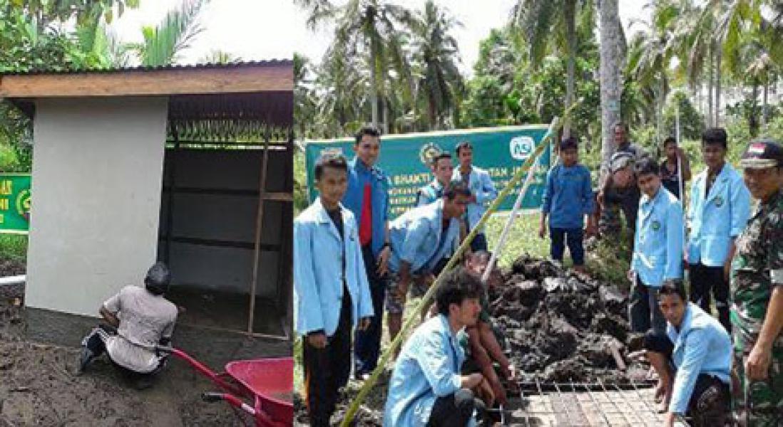 Koramil 03/Tempuling Bangun Jamban Bagi Masyarakat Tidak Mampu