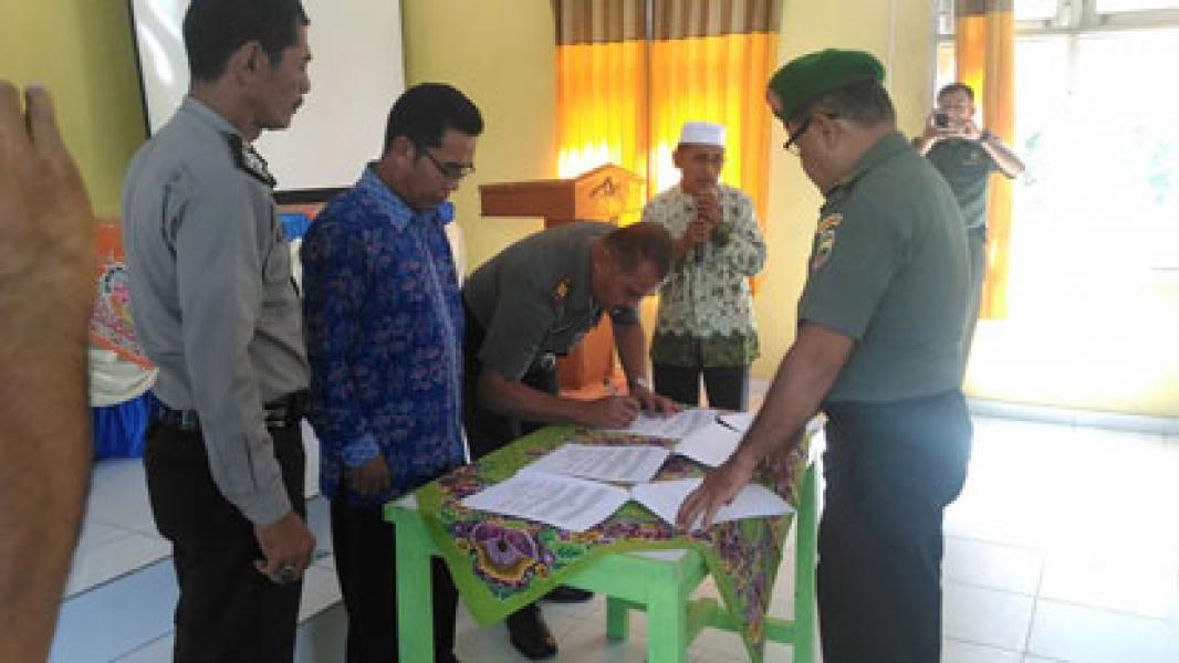 Koramil 07/ kampar Laksanakan MoU Wawasan Kebangsaan dan Bela Negara dengan Upika Kecamatan Kampar Timur