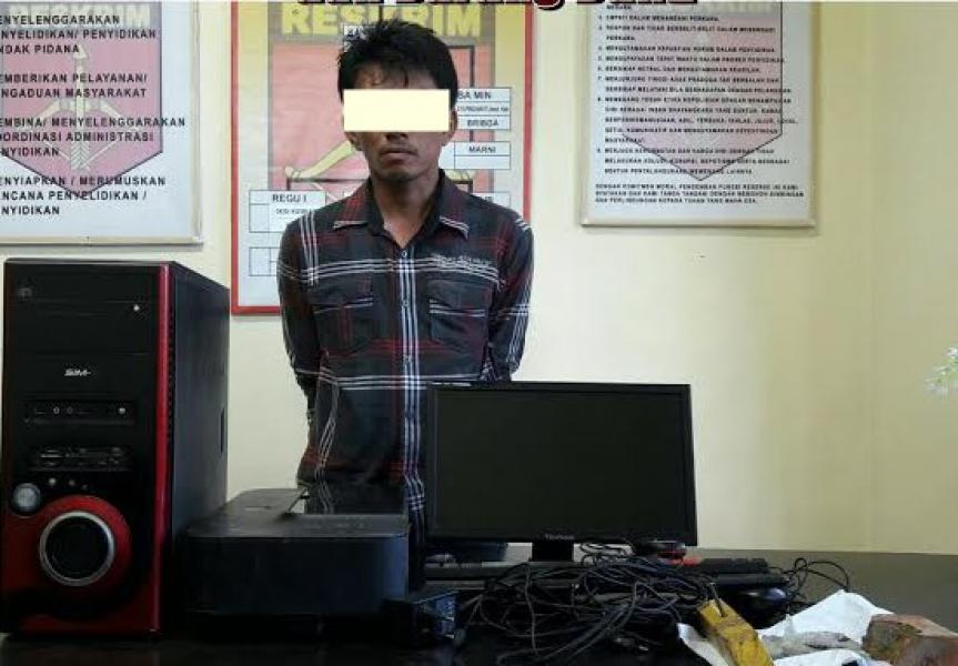 Maling Kantor Usaha Ekonomi Kelurahan Lubuk Gaung Diringkus