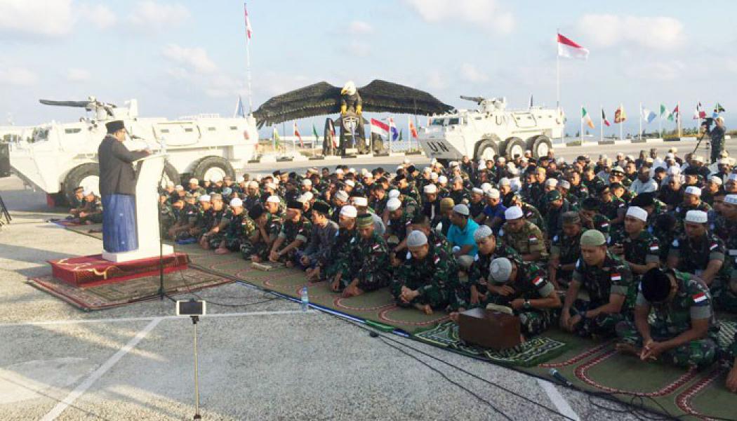 Melihat Sholat Idul Fitri Prajurit Garuda Unifil 2016 di Lebanon