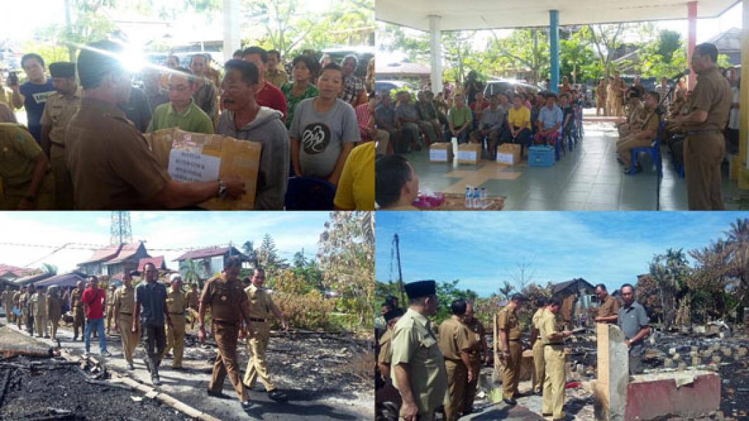 Pemkab Berikan Bantuan Korban Kebakaran di Jalan Tanah Putih Bagansiapiapi