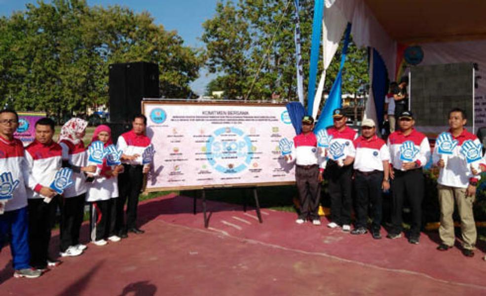 Peringatan HANI 2016 di Pelalawan, Semua Elemen Kampanyekan `Stop Narkoba`