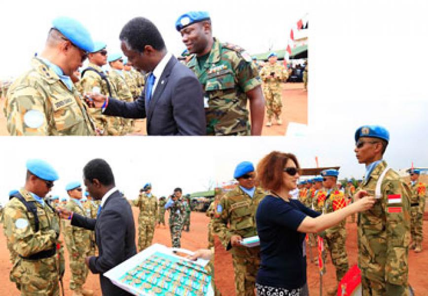 Prajurit TNI di Afrika Terima Medali UN