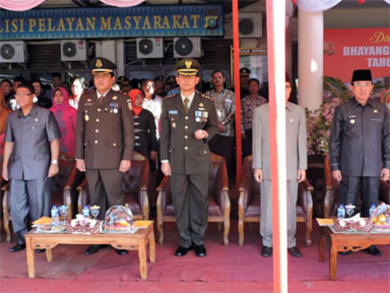Dandim 0314/Inhil Hadiri Upacara HUT Bhayangkara Ke 71