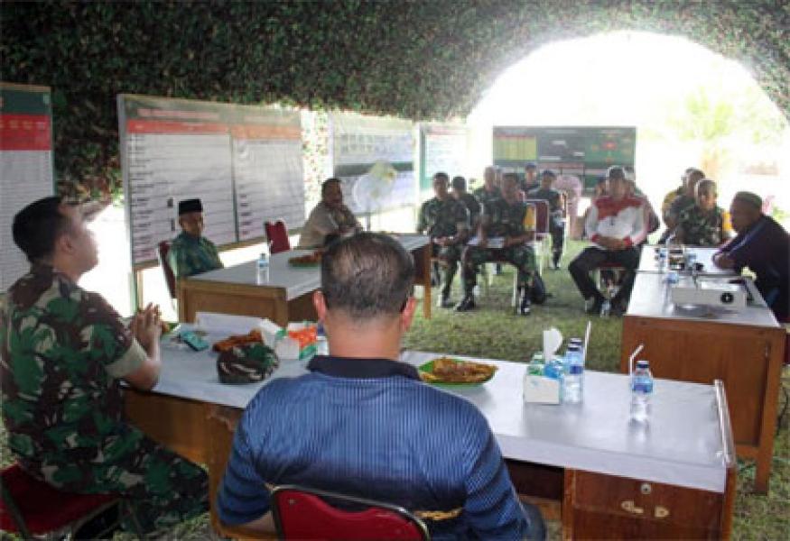 Dansatgas TMMD Ke 99 Pimpin Rapat Bersama Upika Kecamatan Kepenuhan