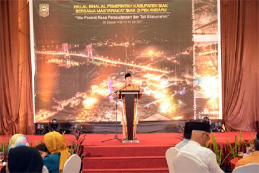 Pemkab Gelar Halal bi Halal Bersama Masyarakat Siak di Pekanbaru