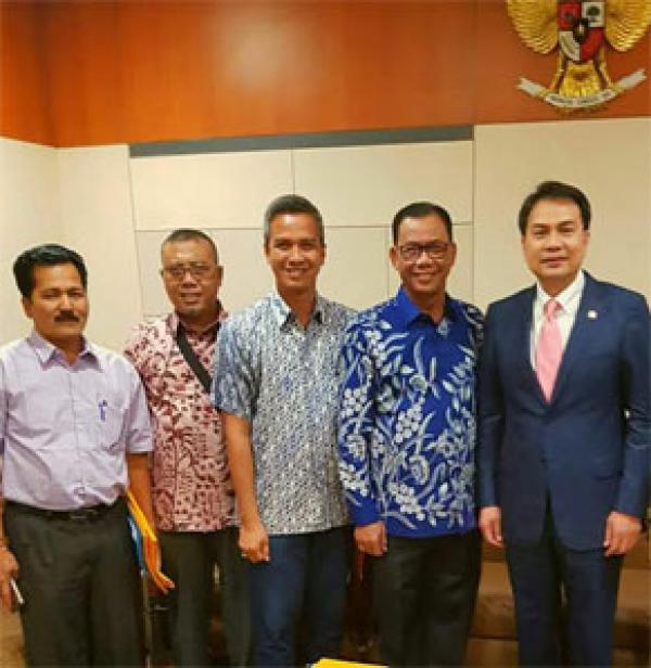 Perjuangkan Jalan Lintas Ujung Tanjung-Bagansiapiapi, Bupati Temui Ketua Banggar DPR RI