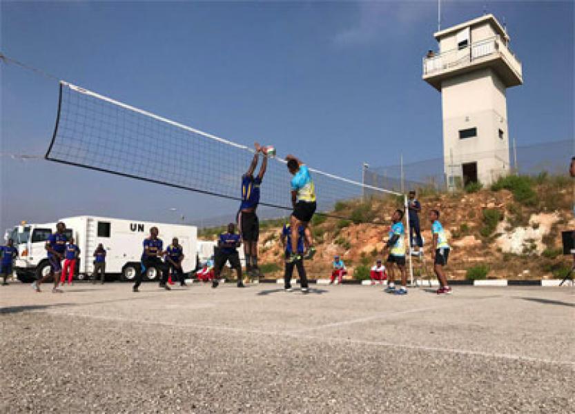 Satgas Indo FPC Laksanakan Pertandingan Persahabatan Volly Ball Antara Tiga Negara