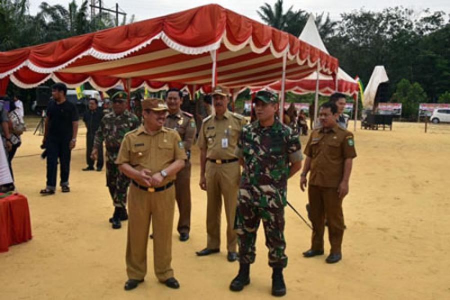 Bupati Amril Tinjau Persiapan Pembukaan TMMD ke-102 Kodim 0303/Bengkalis