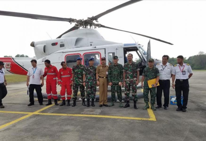 Danrem 031/Wira Bima Patroli Karhutla Melalui Udara