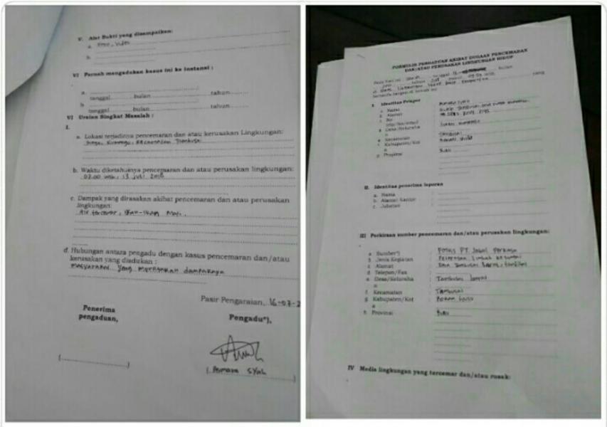 Diduga Cemari Sungai Batang Sosah, PMKS PT Jabal Perkasa Dilaporkan Warga ke DLH Rohul