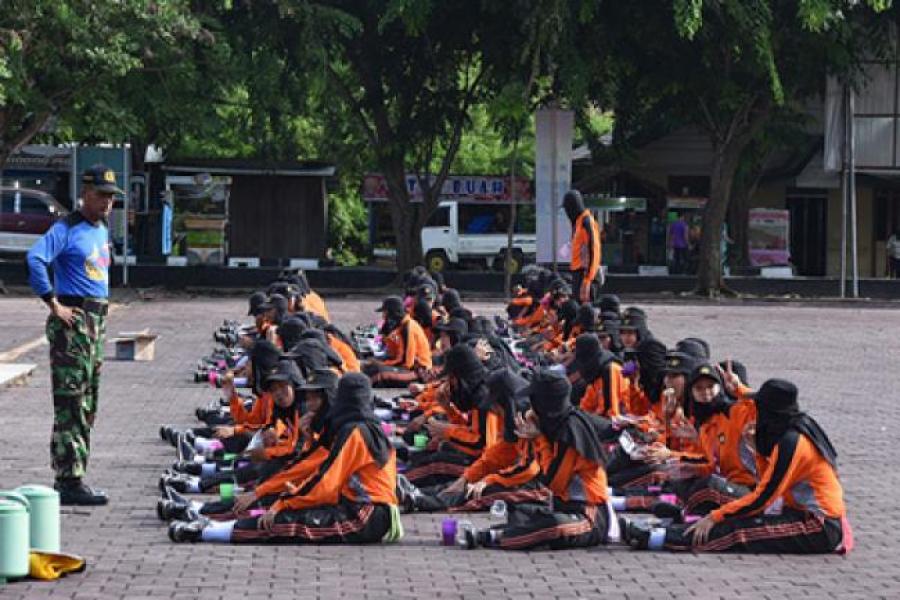 Dilatih Anggota TNI dan Polri, 75 Calon Anggota Paskibra Kabupaten Bengkalis Mulai Latihan Bersama