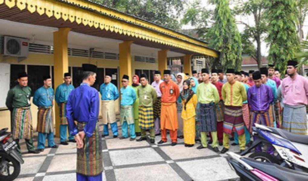 Sempena Hari Jadi Ke-506 Bengkalis, Seluruh Pegawai Kenakan Busana Melayu