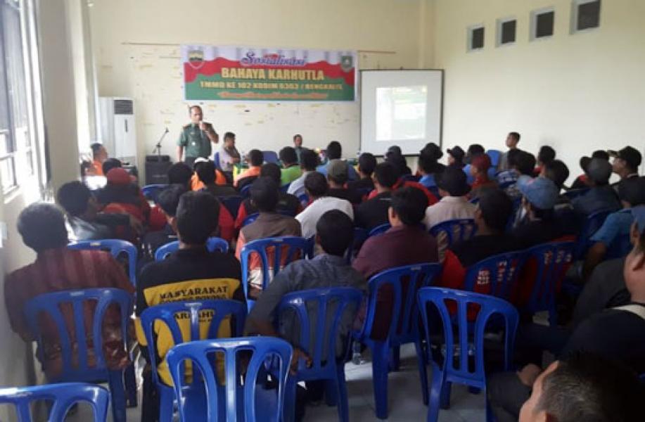 Sosialisasi Bahaya Karhutla Sasaran Non Fisik TMMD Ke-102 Kodim Bengkalis