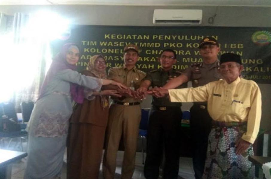 Tim Wasev Tinjau Langsung Sasaran TMMD Ke-102 Di Desa Muara Basung